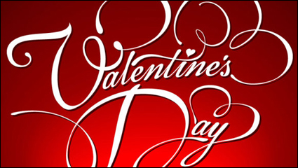 Valentine Hintergrund WordArt 04 - Vektor Material