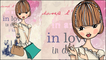 Fashion shopping girl 05 - Vektor