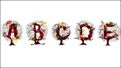 Weihnachtsbriefe Tree 03 - Vector