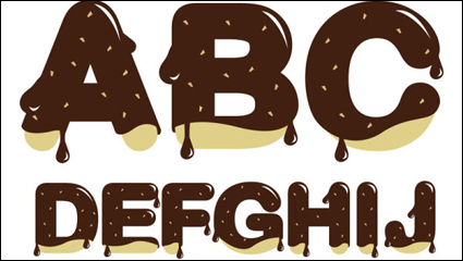Schokoladen-Alphabet - Vektor-Material