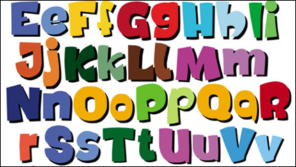 POP Cartoon Alphabet - Vektor-Material