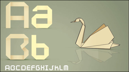 Origami kreative Briefe 03 - Vektor Material