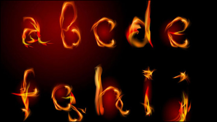 Flamme Alphabet 02 - Vektor Material
