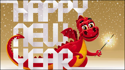 2012 Year of the Dragon Design 01 - Vektor Material