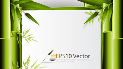 Grner Bambus Hintergrund-Text-Vorlage Vektor Material -1