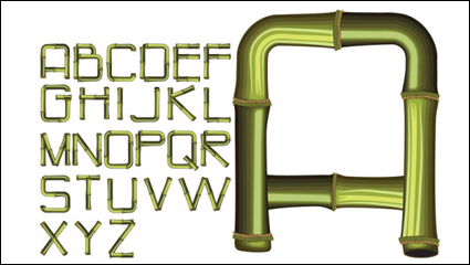 Bamboo kreative Buchstaben 02 - Vektor Material