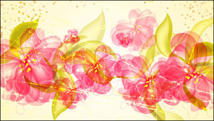 Bunte Blumen Hintergrund 01 - Vektor Material