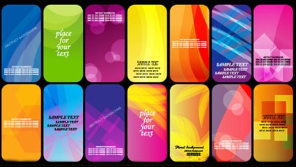 Die herrliche Halos card background 02 - Vektor Material