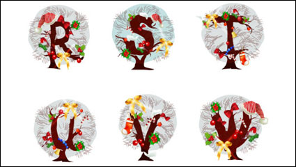Weihnachtsbriefe Baum 05 - Vektor