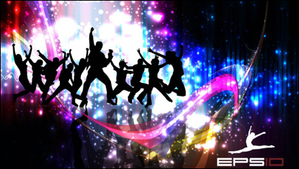 Bunter Hintergrund dance 2 - Vektor-Material
