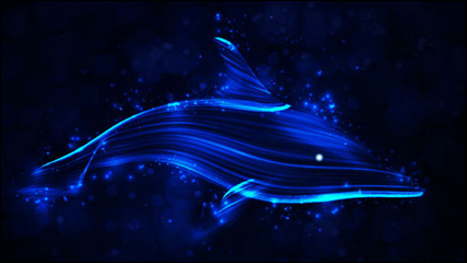 Bunte Dolphin 01 - Vektor Material