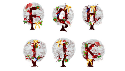 Weihnachten der Brief Baum 04 - Vektor Material