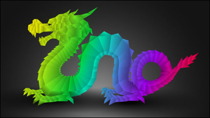 2012 Jahr des Drachen Design 03 - Vektor Material
