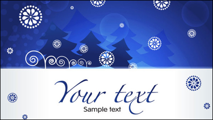Weihnachten blauem Hintergrund 03 - Vektor