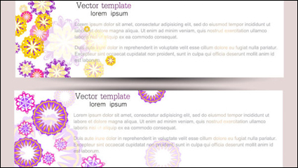 Fein das Muster Banner 01 - Vektor-Material