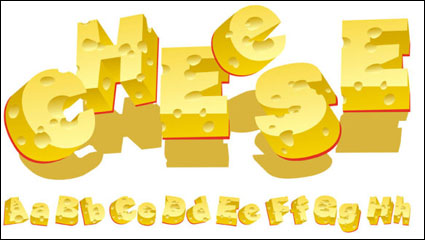 Cheese Kreative Alphabet - Vektor-Material