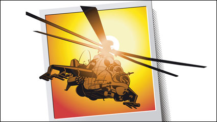 Kampfhubschrauber - Apache - Vektor