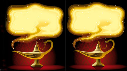 Cartoon Aladins Lampe - Vektor