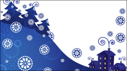 Weihnachten blauen Hintergrund Vector - 01