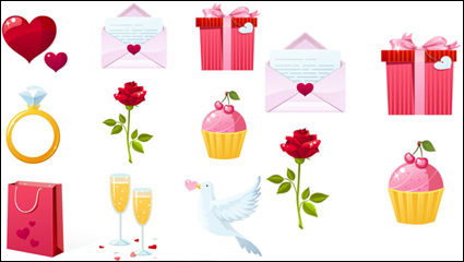 Valentinstag Elemente - Vektor