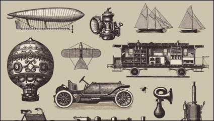 Europäischen und amerikanischen Vintage-Transport-01