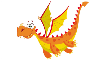 Karikatur-Drache-Bild 04 - Vektor