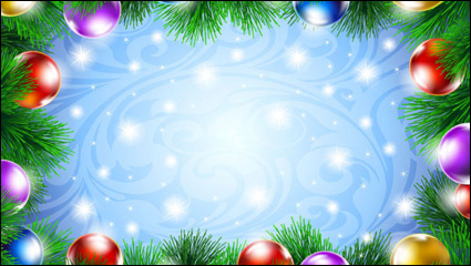 Schöne Weihnachtsdekoration Hintergrund 04 - Vektor