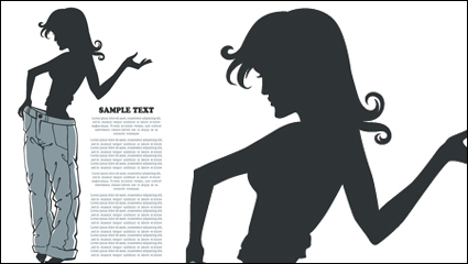 Mode Beauty Silhouette 04 - Vektor
