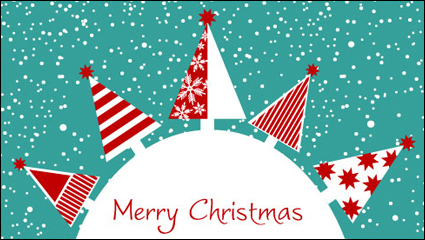 Cartoon Weihnachten hintergrund 02 - Vektor-Material