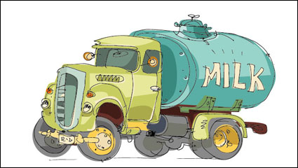 Handgemalte Cartoon Auto 01 - Vektor
