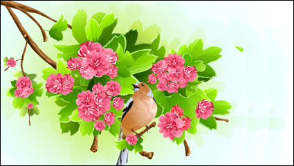 Flowers background 01 - Vektor Material