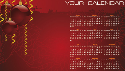 Hintergrund Weihnachten Kalender 02 - Vektor