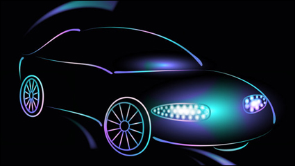 Wunderschöne Autos Material 02 - Vektor Material