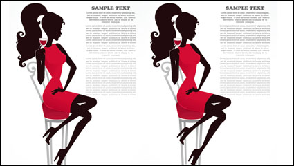 Fashion beauty silhouette 01 - Vektor