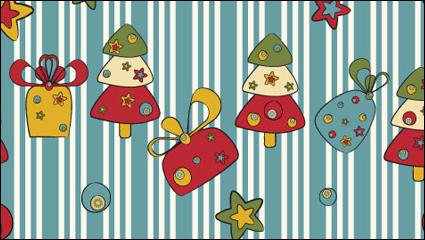 Cartoon Christmas Muster Hintergrund 02 - Vektor Material
