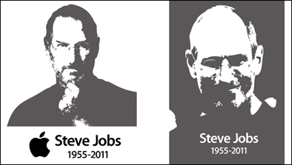 Jobs Schwarz-Weiß-Vektor-Material