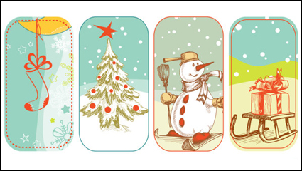 Weihnachts-Karikatur Illustrator 01 - Vektor Material