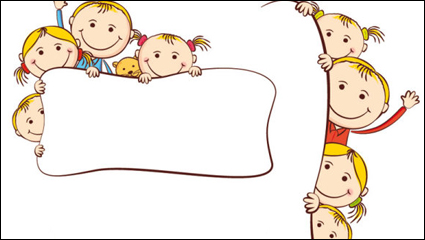 Cartoon die Kinder Malerei - Vektor Material