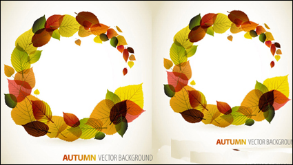Autumn leaves Grafik-Design Vektor Material -4