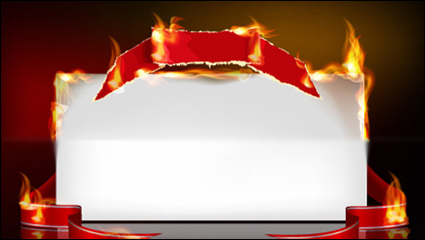Flamme von brennendem Papier Wirkung 04 - Vektor Material