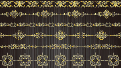Gold Lochmuster 03 - Vektor Material