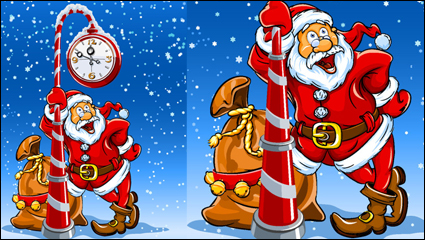 Cartoon Santa Claus Vektor Material - 01