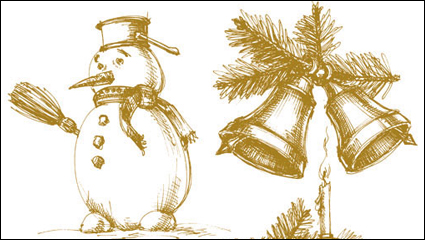 Die exquisite Weihnachtsglocken Vector - 05