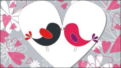 Das romantische Karikatur von Hand bemalt Illustrationen 05 - Vektor Material