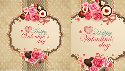 Old-fashioned valentine Vector -05
