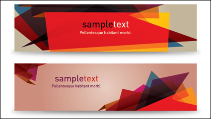 Dynamische Origami banner 01 - Vektor Material