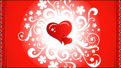 Valentinstag herzförmig Karten Vector -05