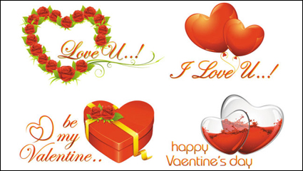 Romantic Valentine Element Vektor Material -02