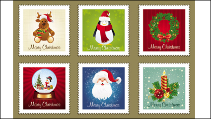Die Christmas elements Stamp Vektor Material - 01