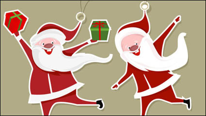 Cartoon Santa Claus Reiter 02 - Vektor Material